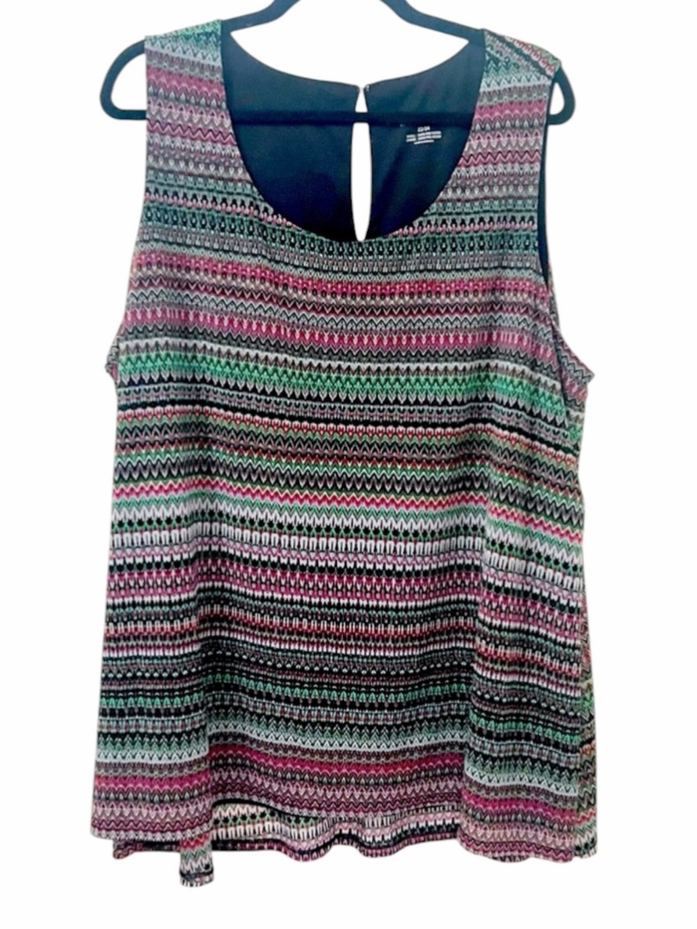 Lane Bryant Blouse Womens Plus Size Sleeveless striped Tank Size 22/24
